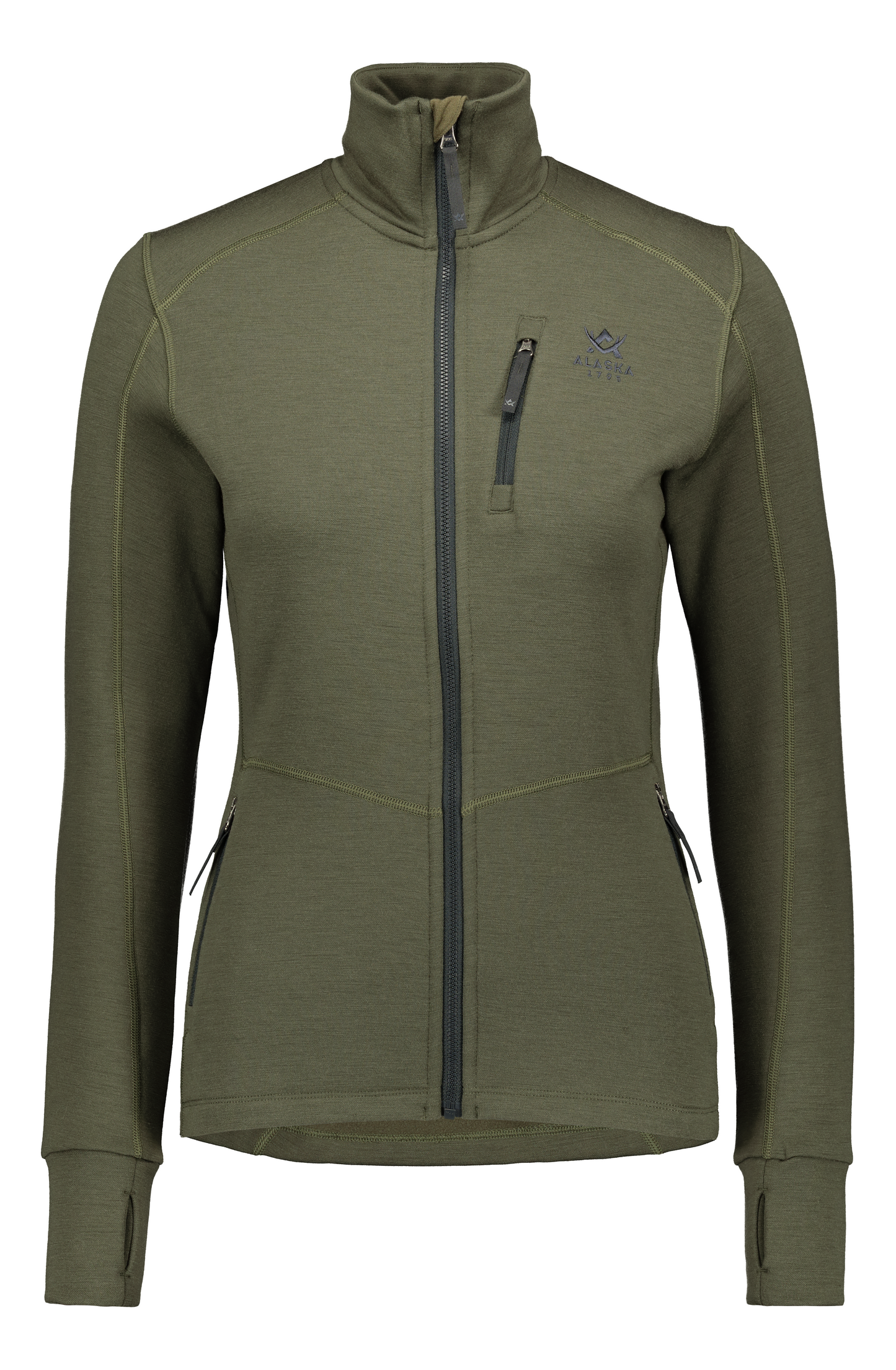 Merino Women's Fleece Jacket, Hunter Green