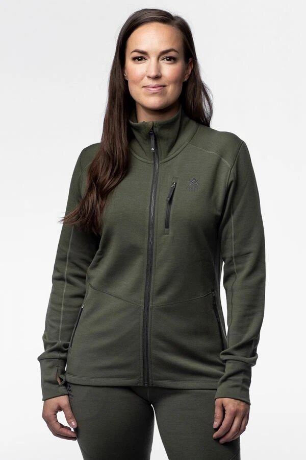 Merino Women's Fleece Jacket, Hunter Green